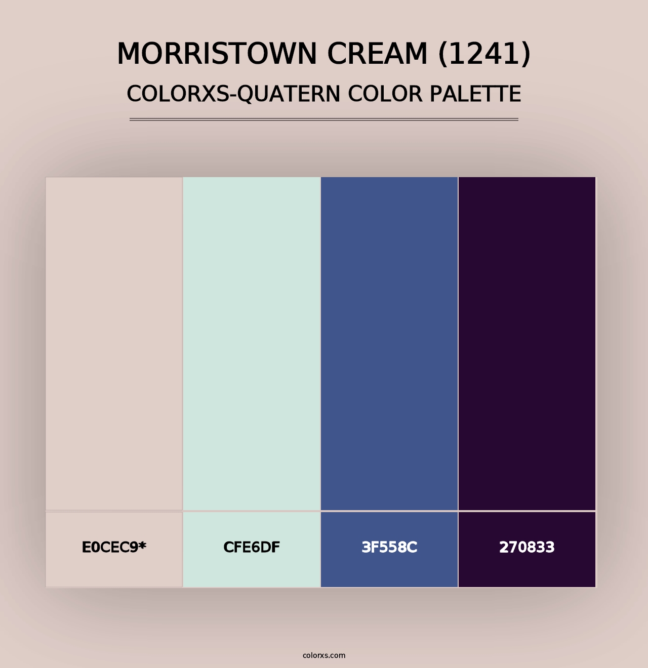 Morristown Cream (1241) - Colorxs Quad Palette