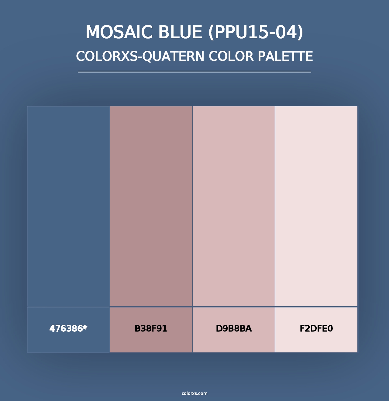 Mosaic Blue (PPU15-04) - Colorxs Quad Palette