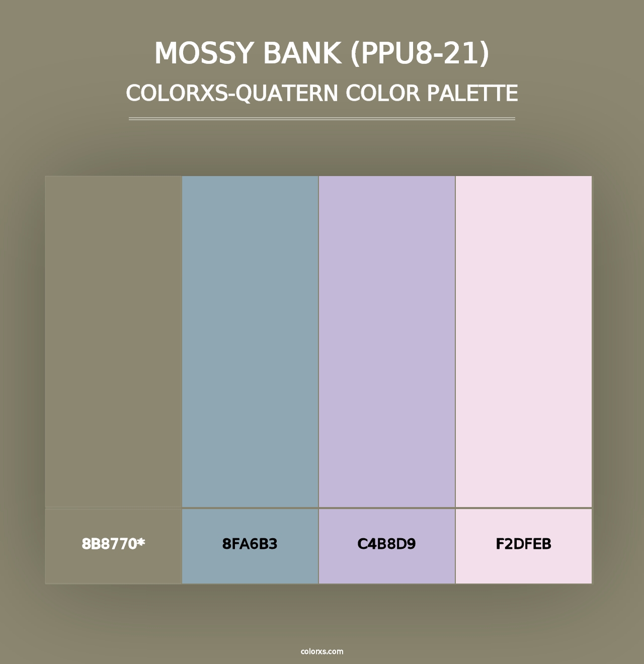 Mossy Bank (PPU8-21) - Colorxs Quad Palette