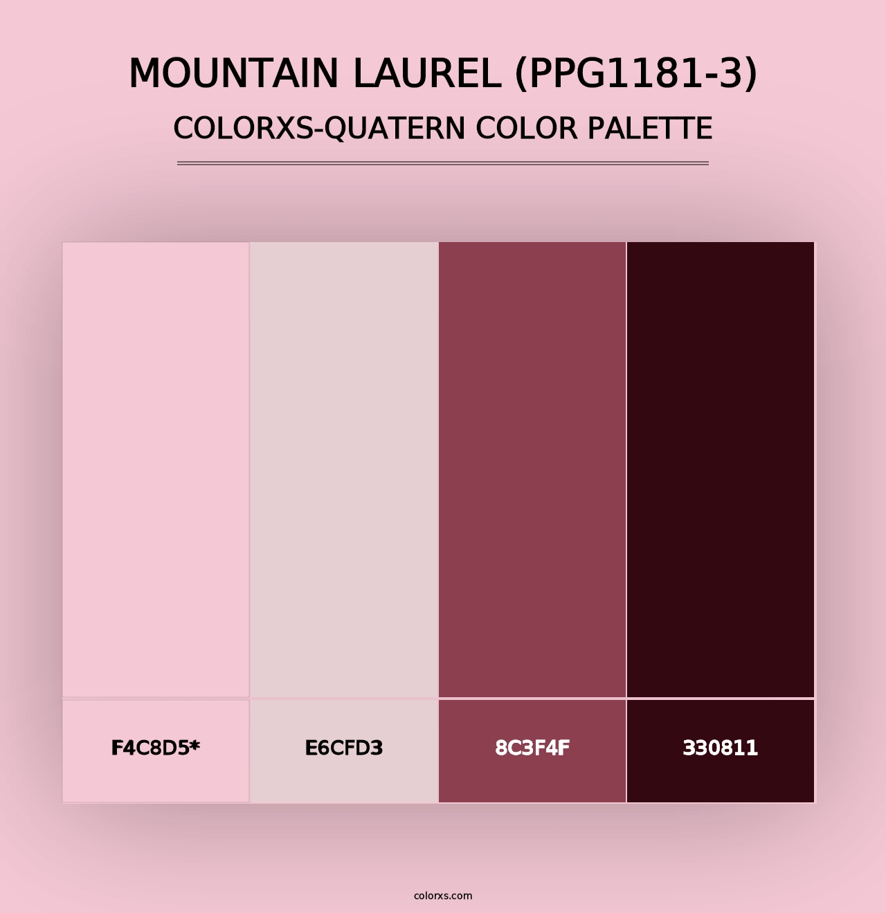 Mountain Laurel (PPG1181-3) - Colorxs Quad Palette