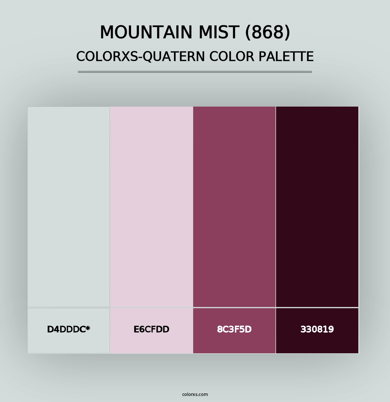 Mountain Mist (868) - Colorxs Quad Palette