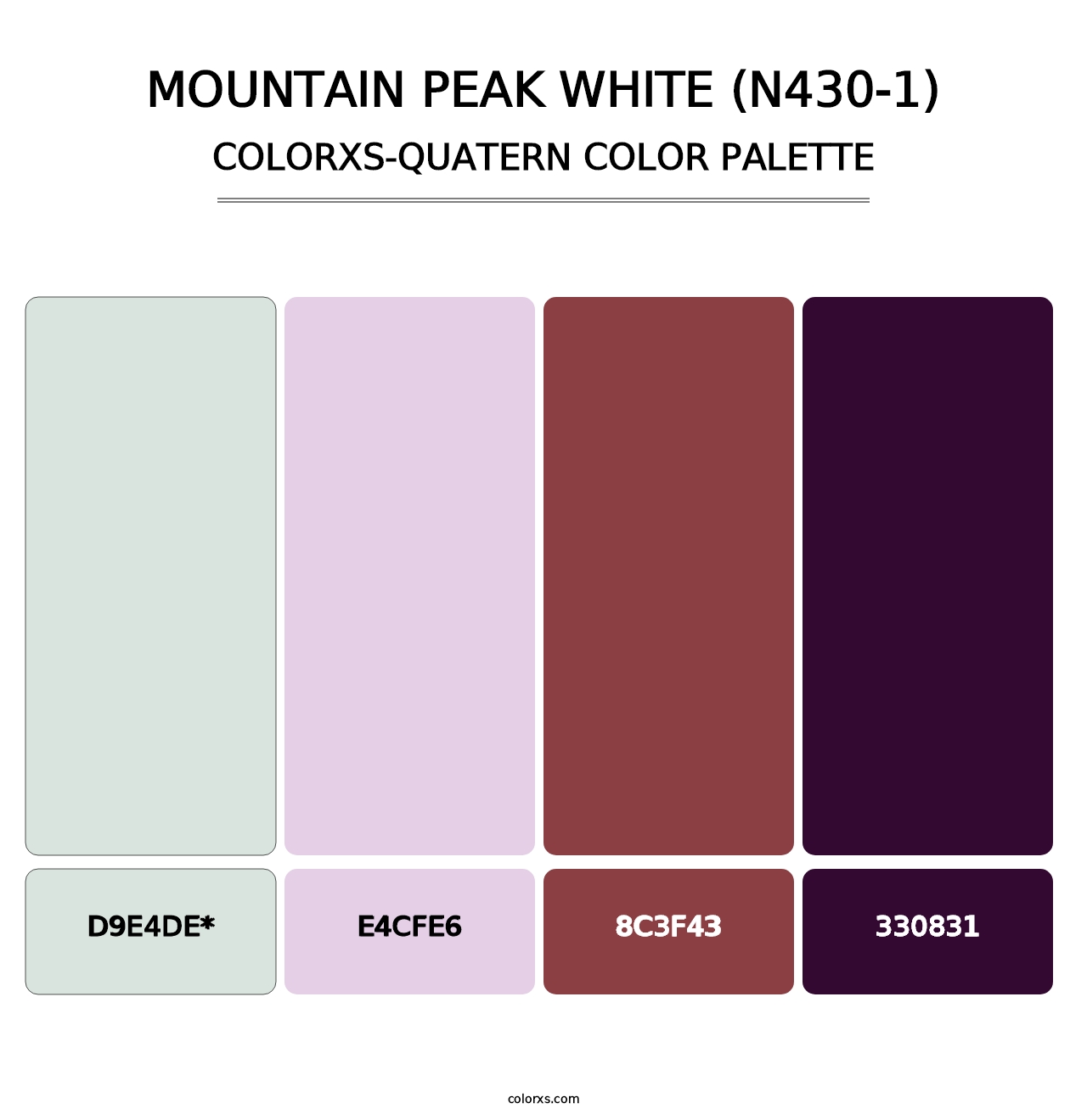 Mountain Peak White (N430-1) - Colorxs Quad Palette