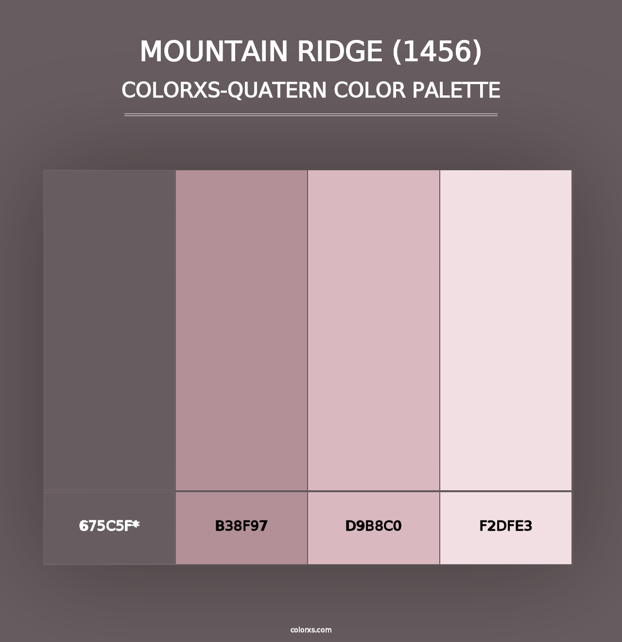 Mountain Ridge (1456) - Colorxs Quad Palette