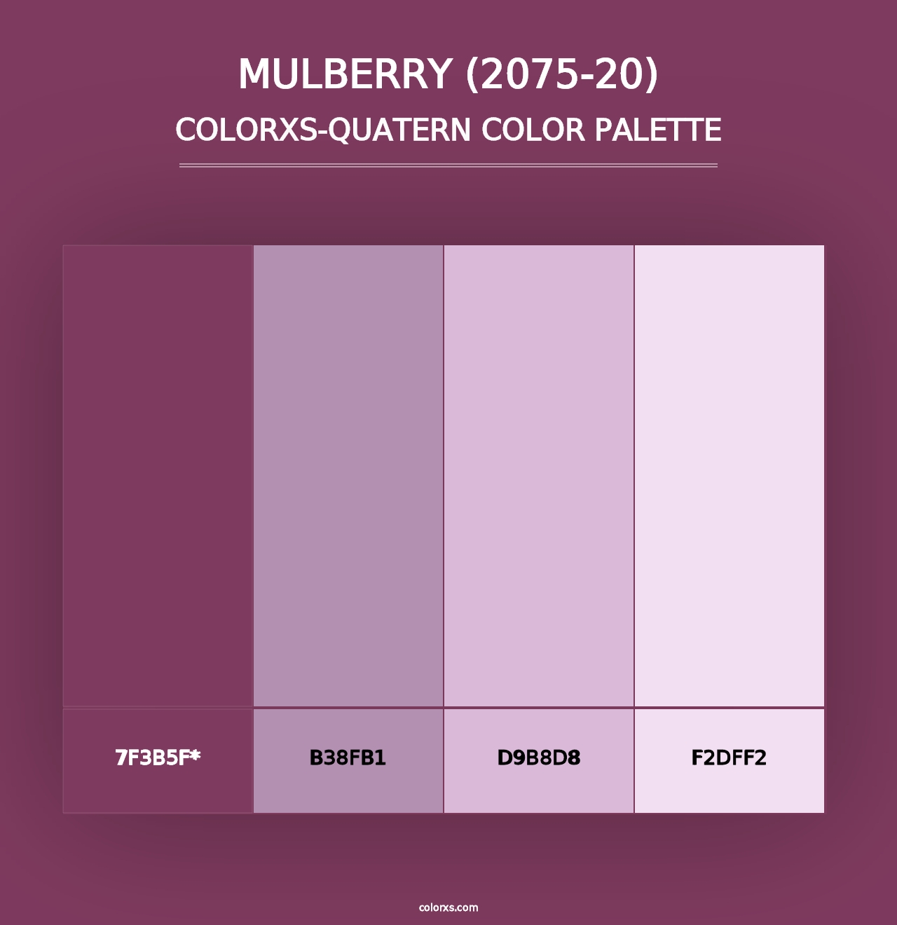 Mulberry (2075-20) - Colorxs Quad Palette