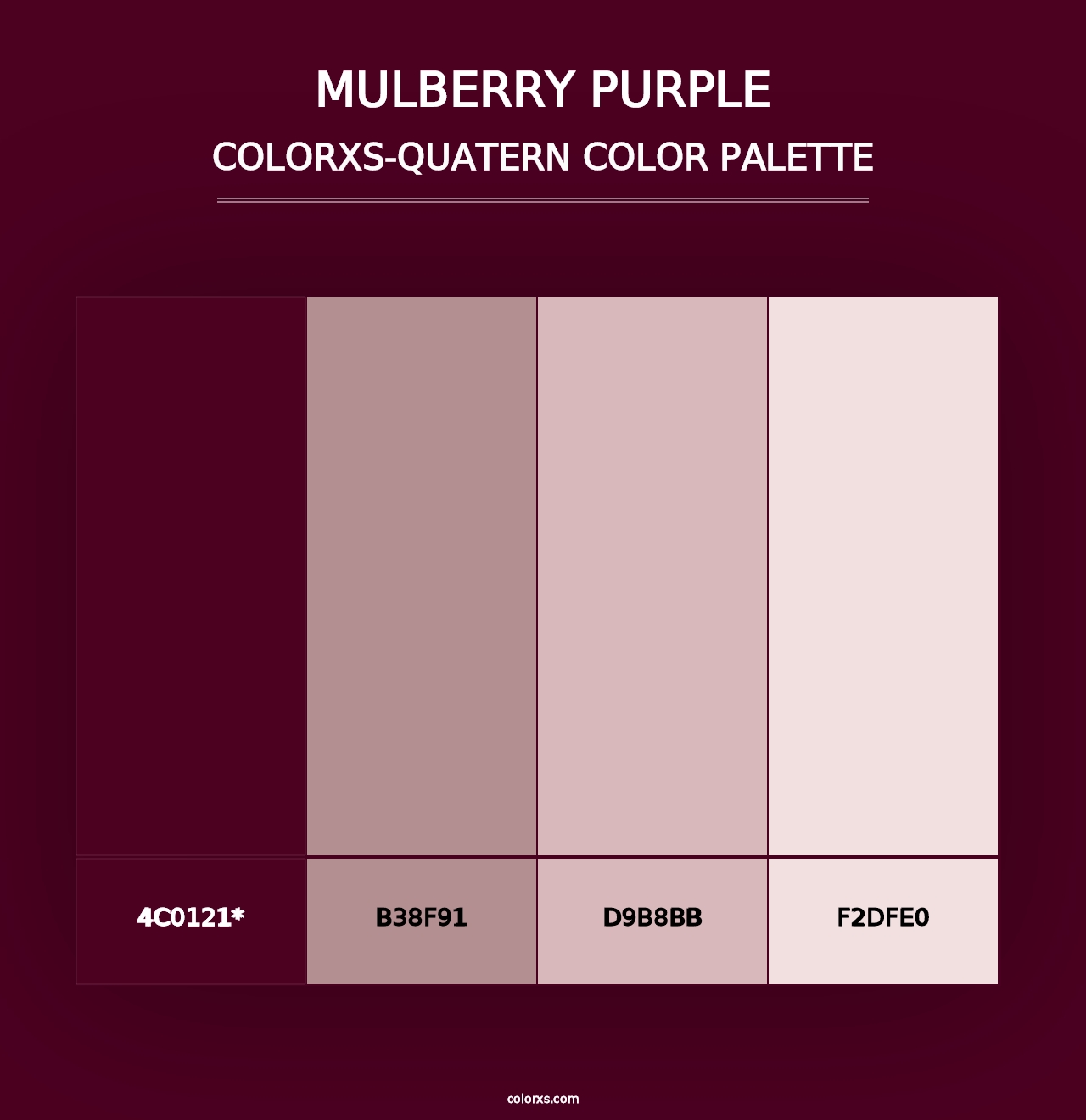 Mulberry Purple - Colorxs Quad Palette