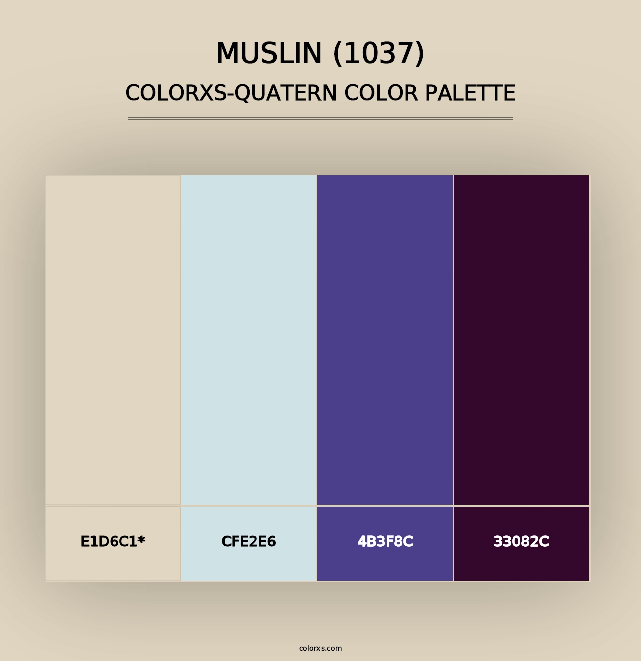 Muslin (1037) - Colorxs Quad Palette