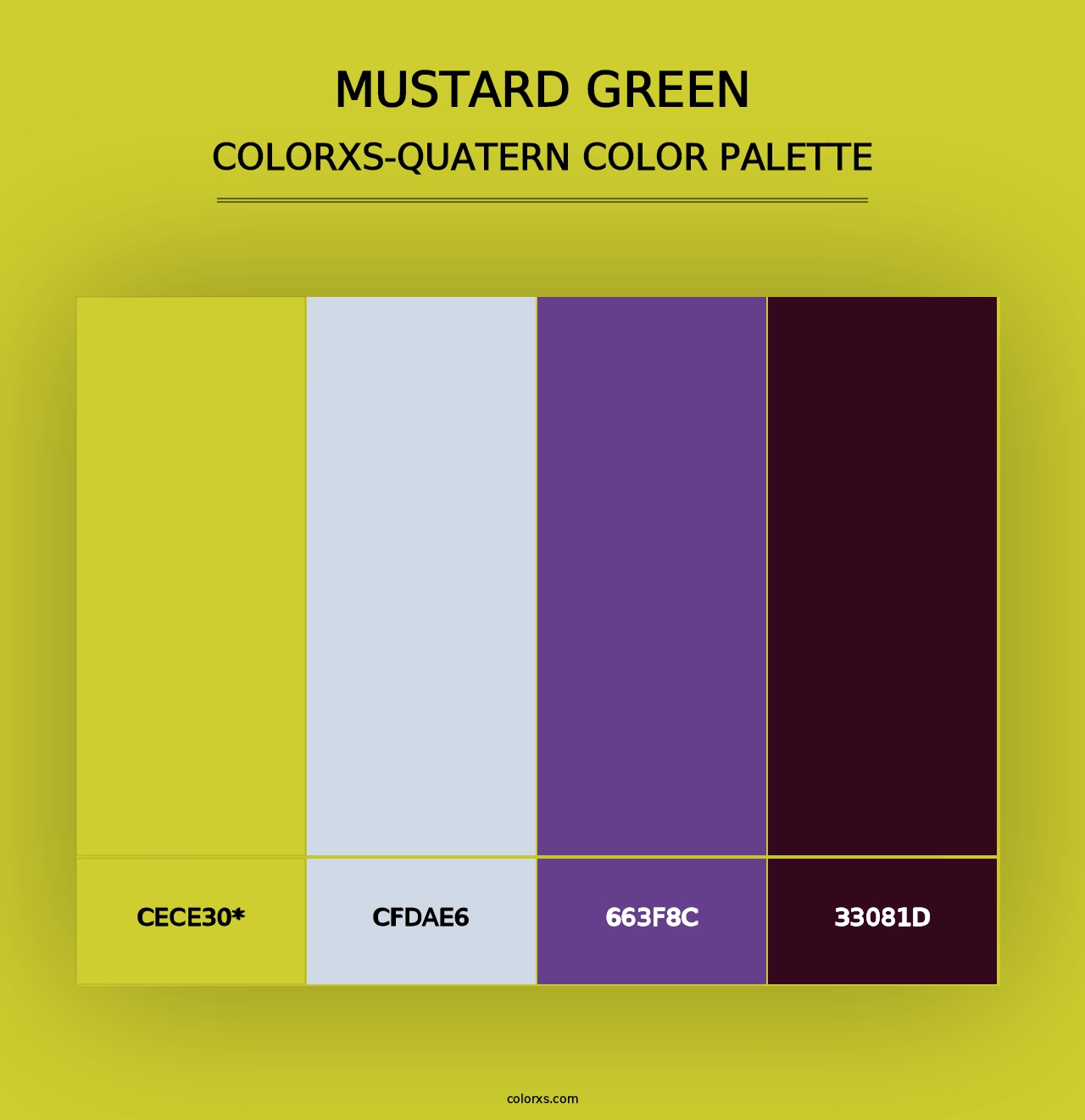 Mustard Green - Colorxs Quad Palette