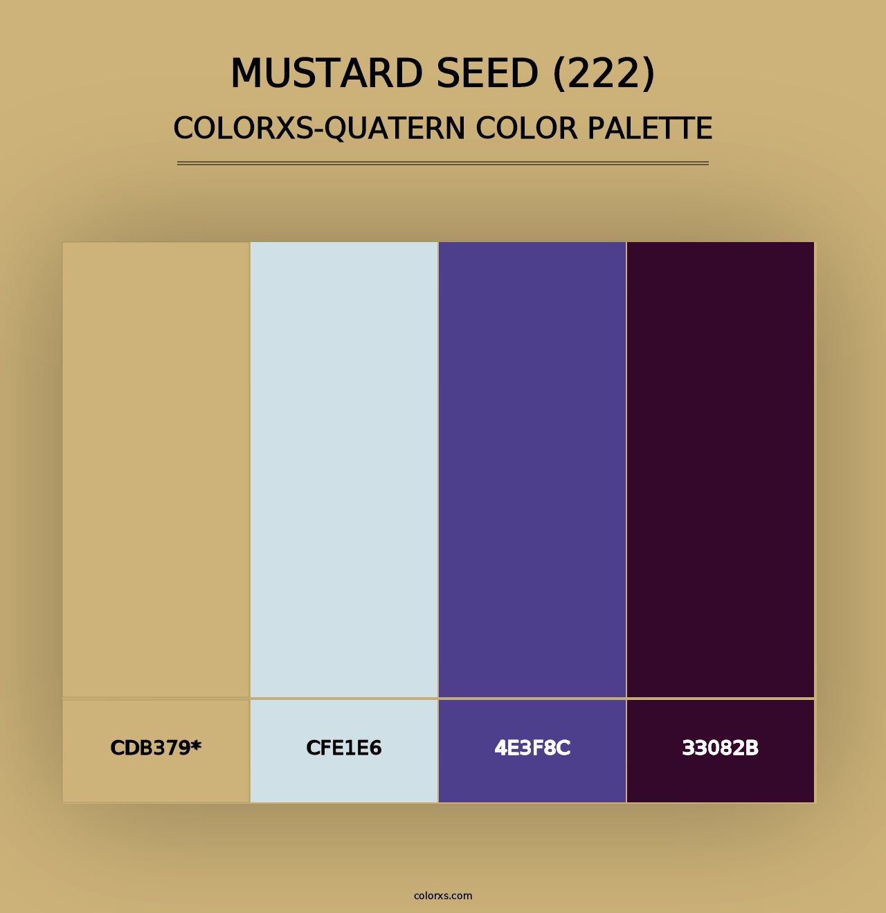 Mustard Seed (222) - Colorxs Quad Palette