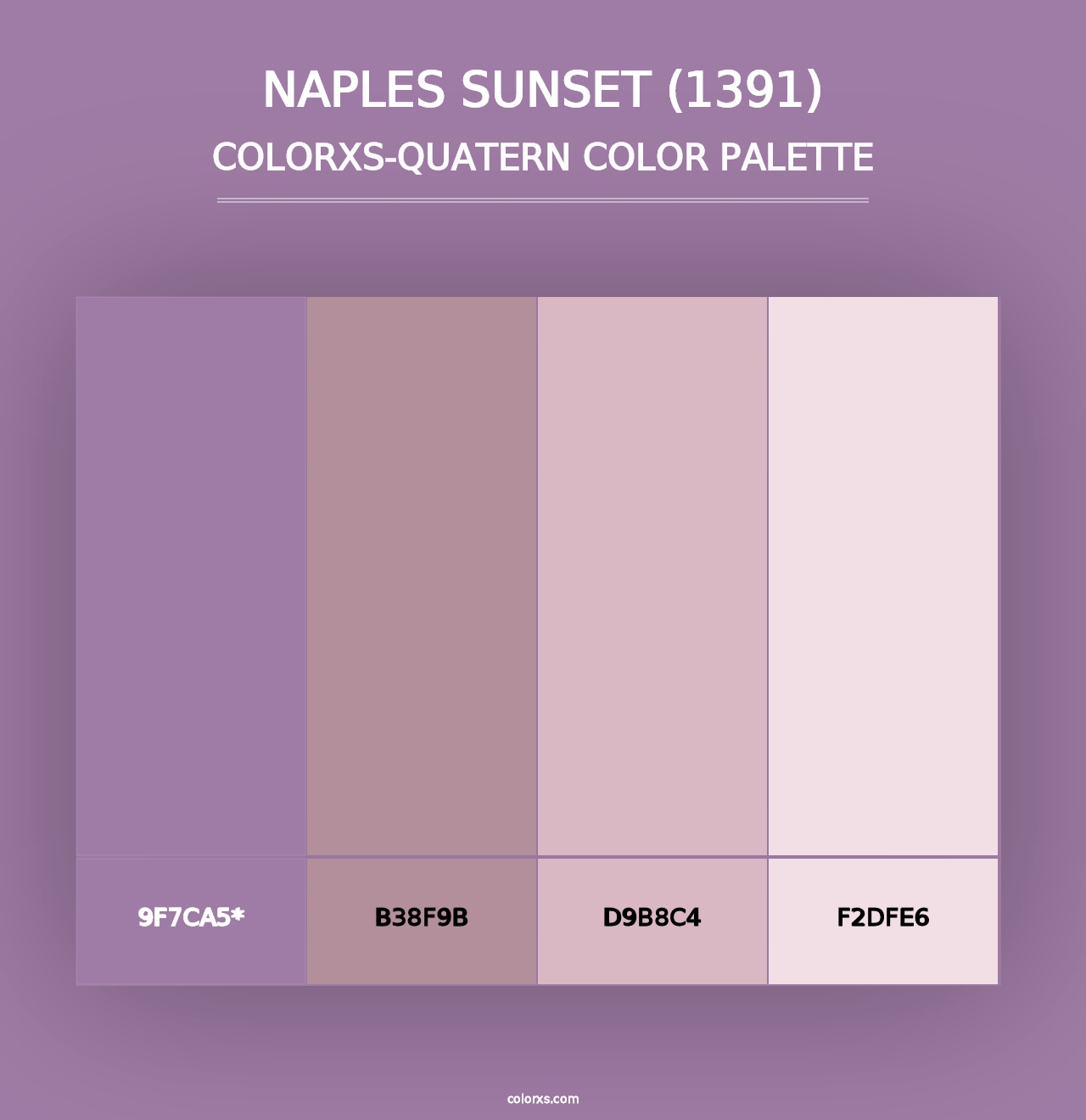 Naples Sunset (1391) - Colorxs Quad Palette