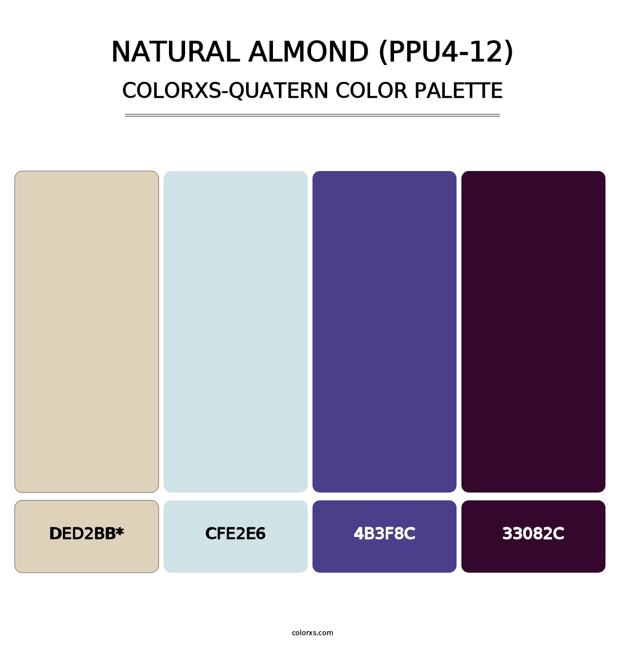 Natural Almond (PPU4-12) - Colorxs Quad Palette