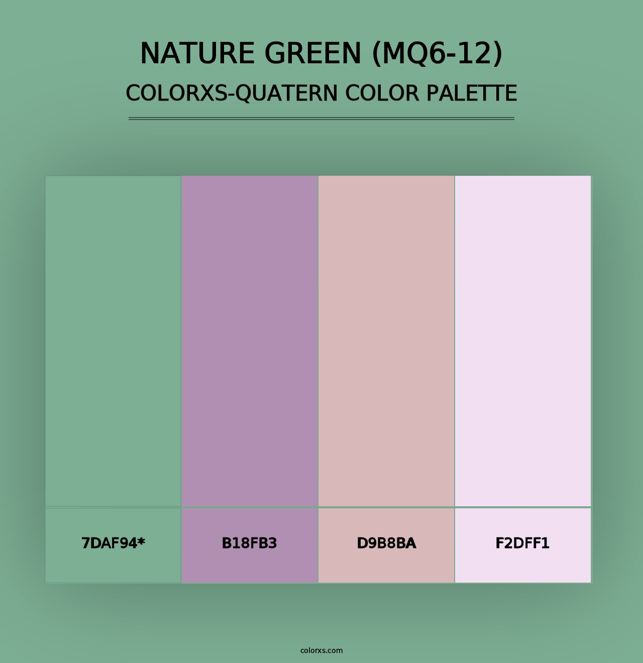 Nature Green (MQ6-12) - Colorxs Quad Palette