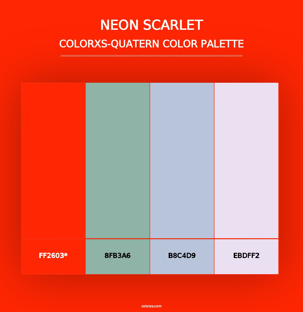 Neon Scarlet - Colorxs Quad Palette