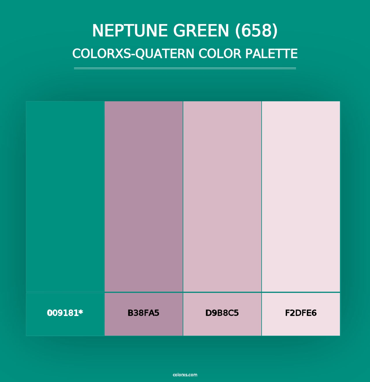 Neptune Green (658) - Colorxs Quad Palette