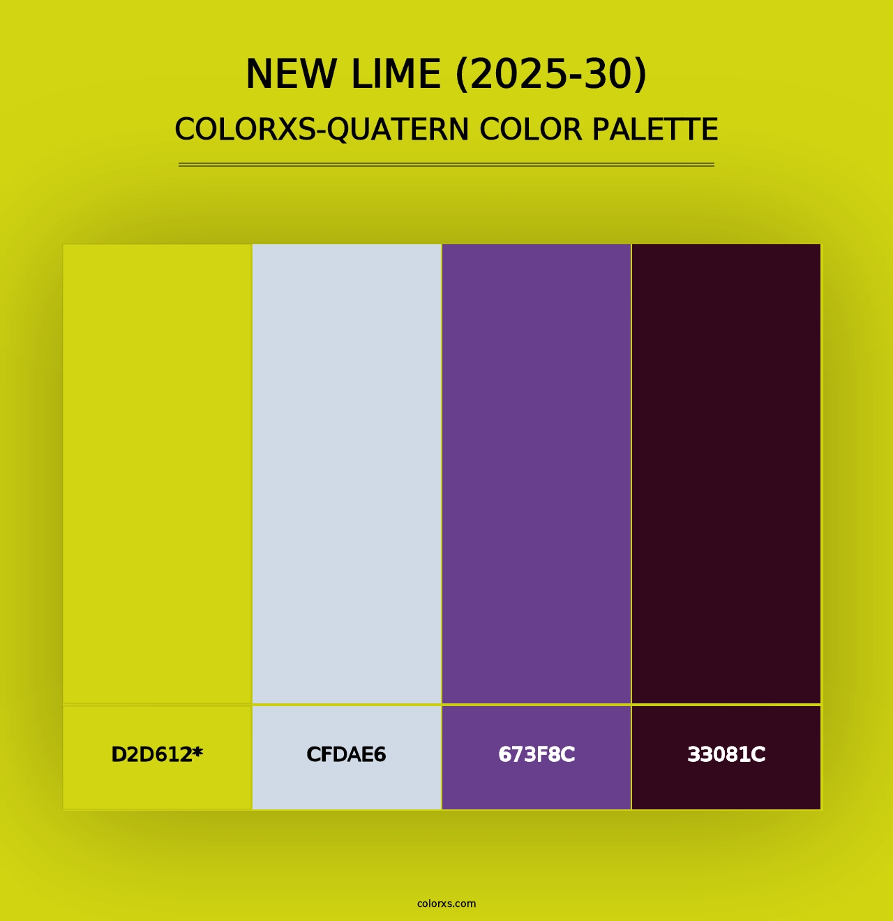 New Lime (2025-30) - Colorxs Quad Palette