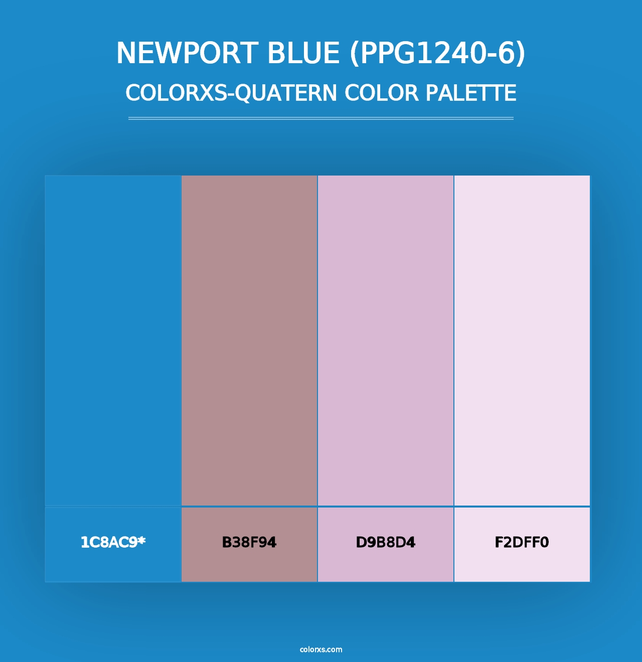 Newport Blue (PPG1240-6) - Colorxs Quad Palette