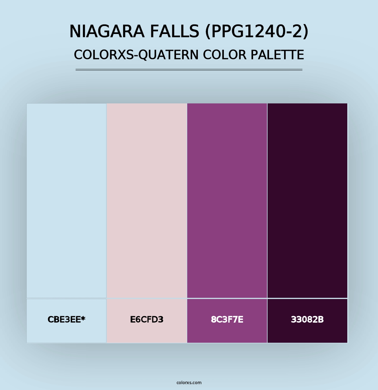 Niagara Falls (PPG1240-2) - Colorxs Quad Palette