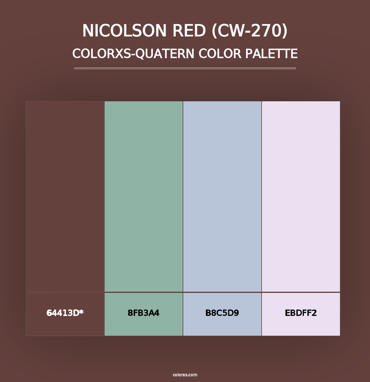 Nicolson Red (CW-270) - Colorxs Quad Palette