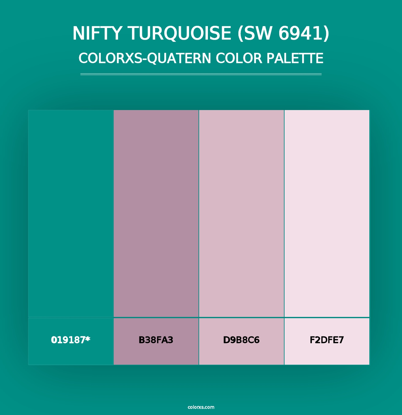 Nifty Turquoise (SW 6941) - Colorxs Quad Palette