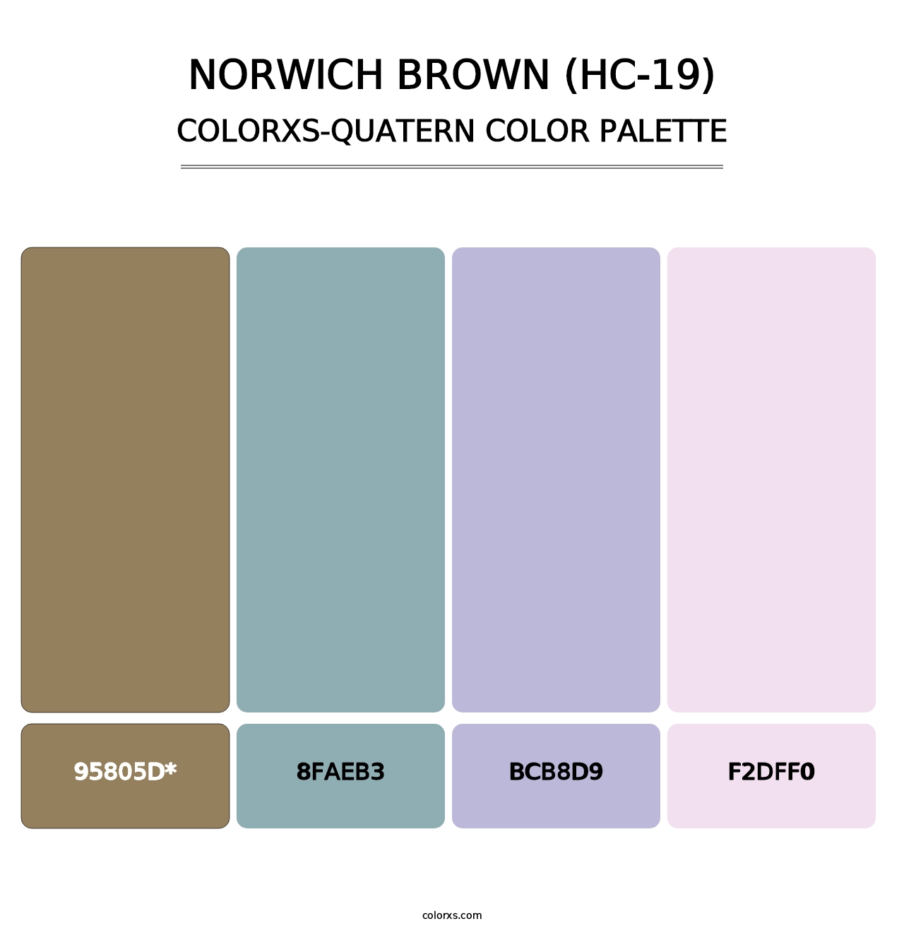 Norwich Brown (HC-19) - Colorxs Quad Palette