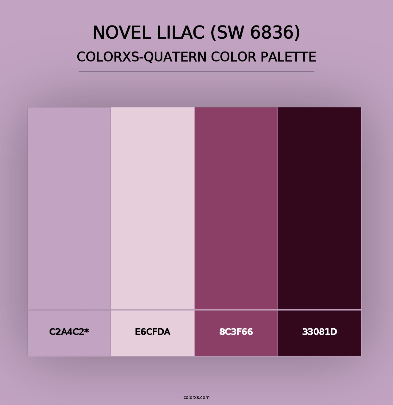 Novel Lilac (SW 6836) - Colorxs Quad Palette