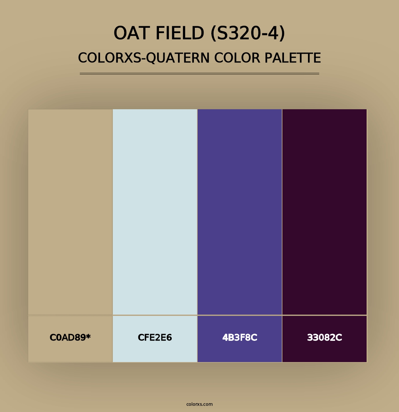 Oat Field (S320-4) - Colorxs Quad Palette