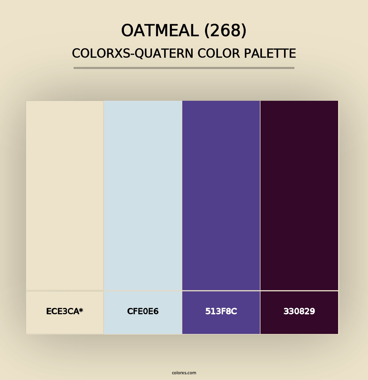 Oatmeal (268) - Colorxs Quad Palette