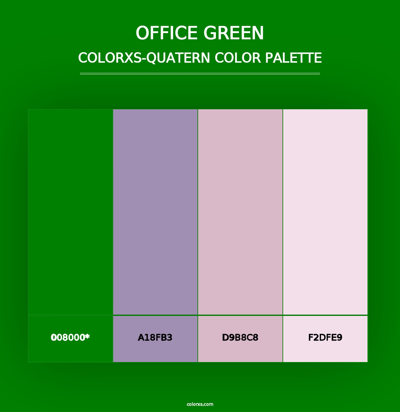 Office Green - Colorxs Quad Palette