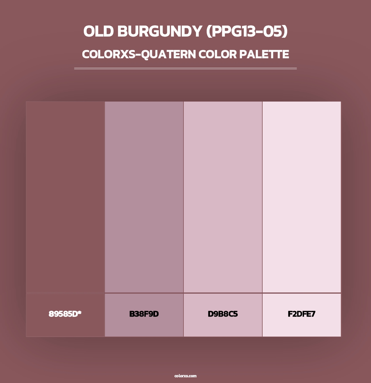 Old Burgundy (PPG13-05) - Colorxs Quad Palette