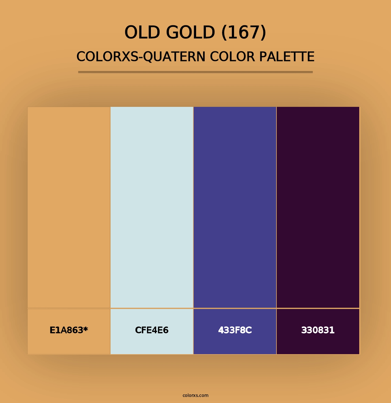 Old Gold (167) - Colorxs Quad Palette