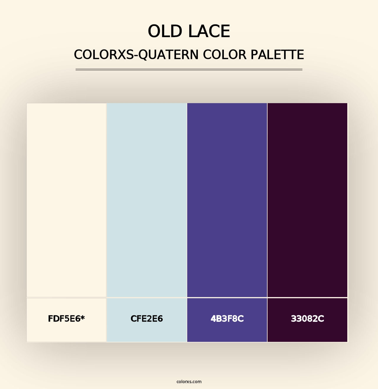 Old lace - Colorxs Quad Palette