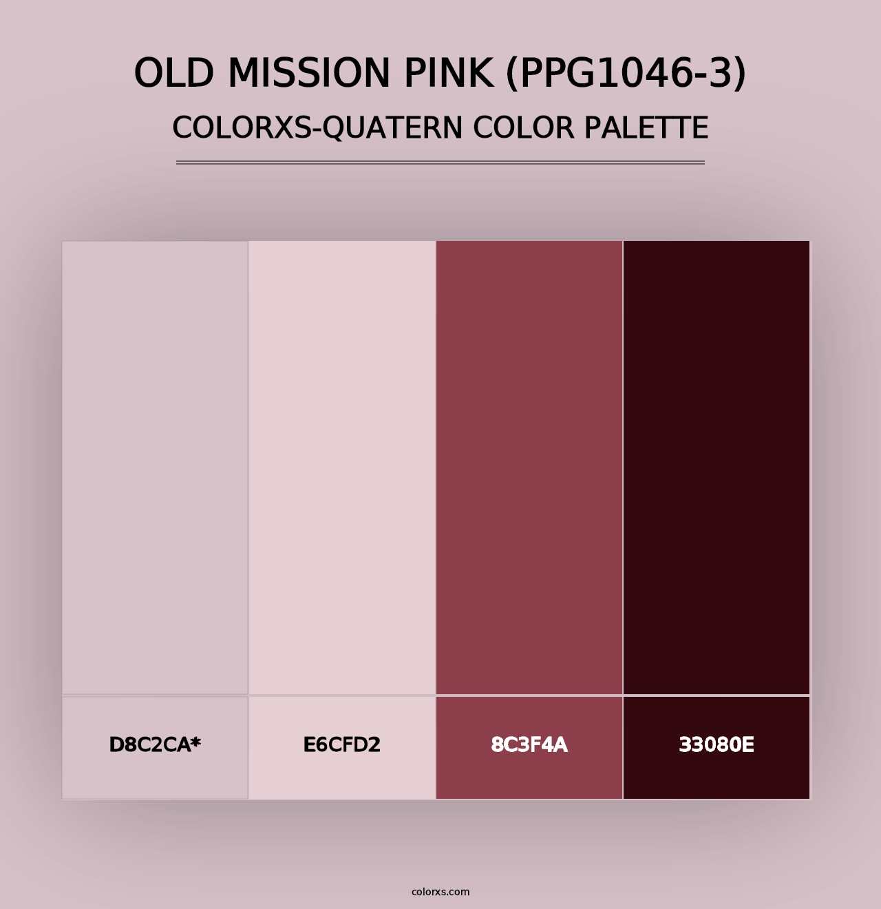 Old Mission Pink (PPG1046-3) - Colorxs Quad Palette