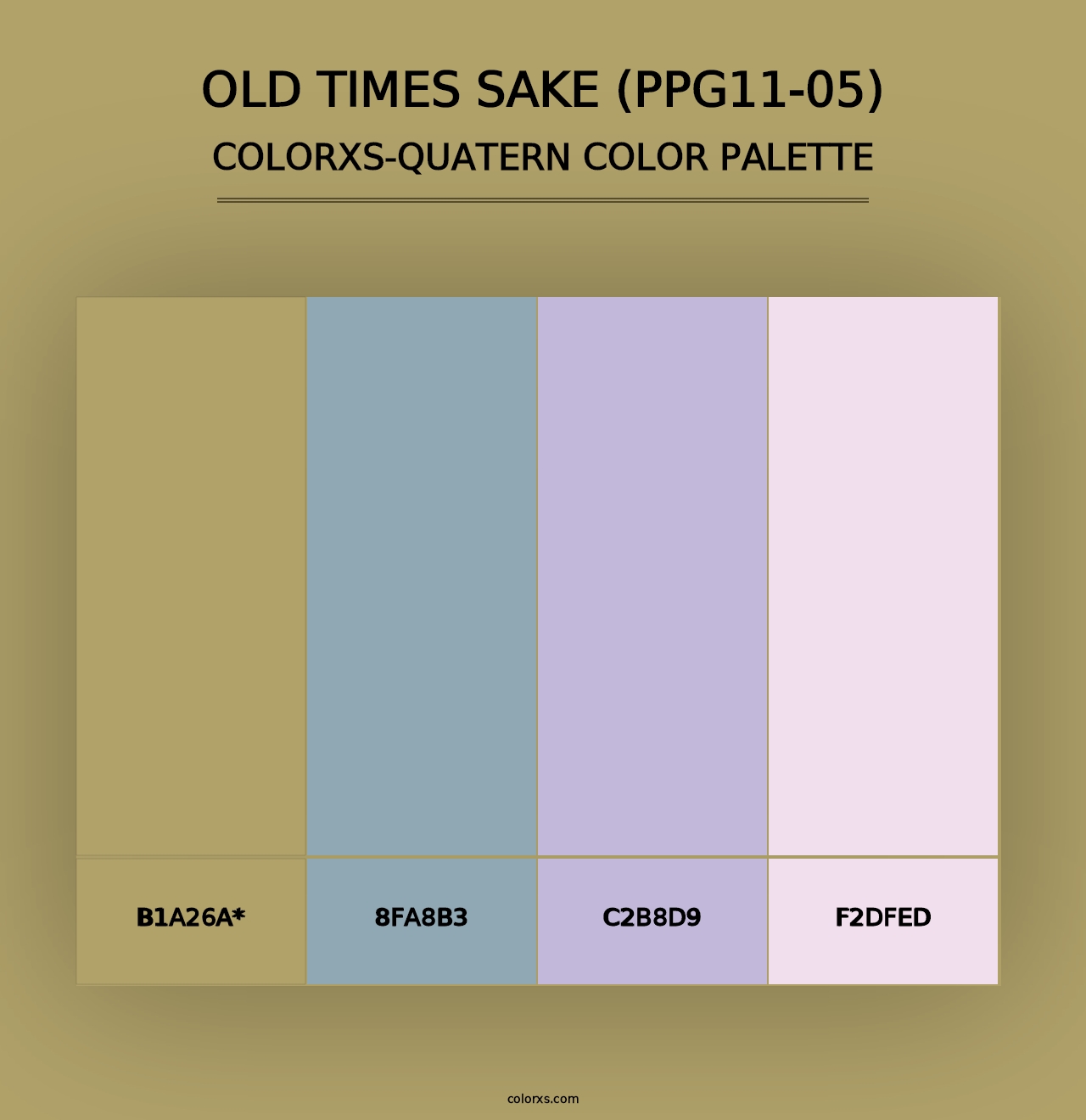 Old Times Sake (PPG11-05) - Colorxs Quad Palette