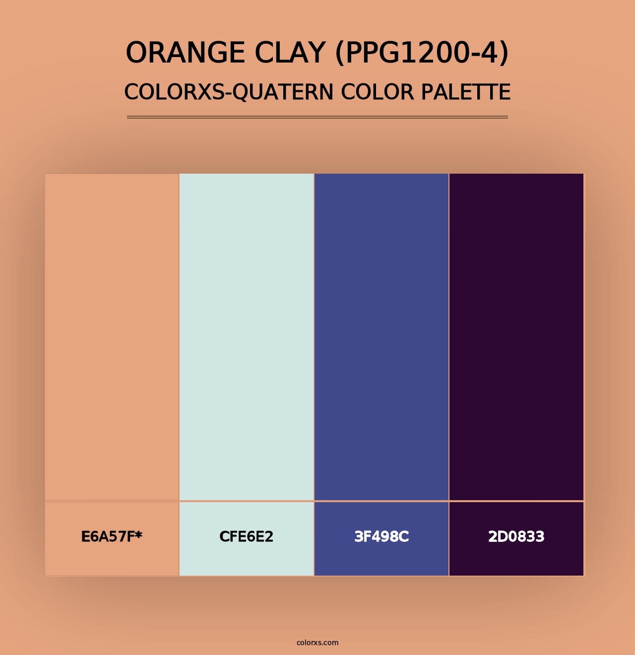 Orange Clay (PPG1200-4) - Colorxs Quad Palette