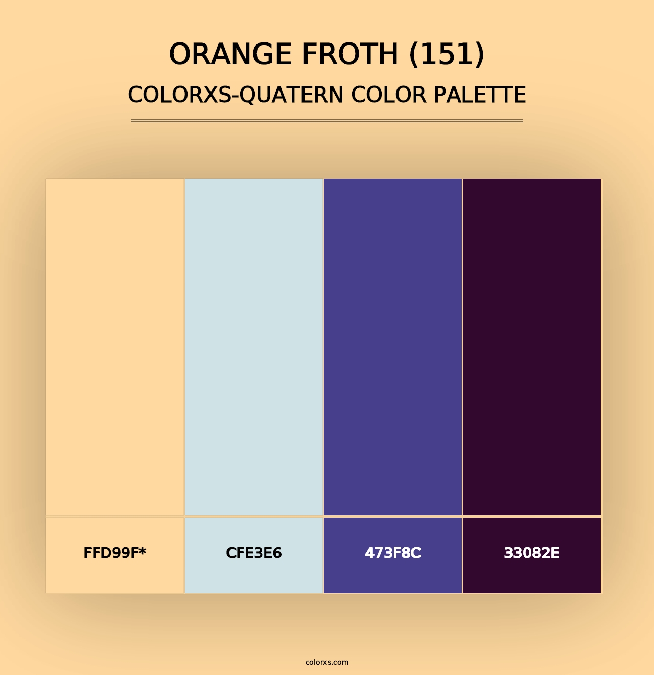 Orange Froth (151) - Colorxs Quad Palette