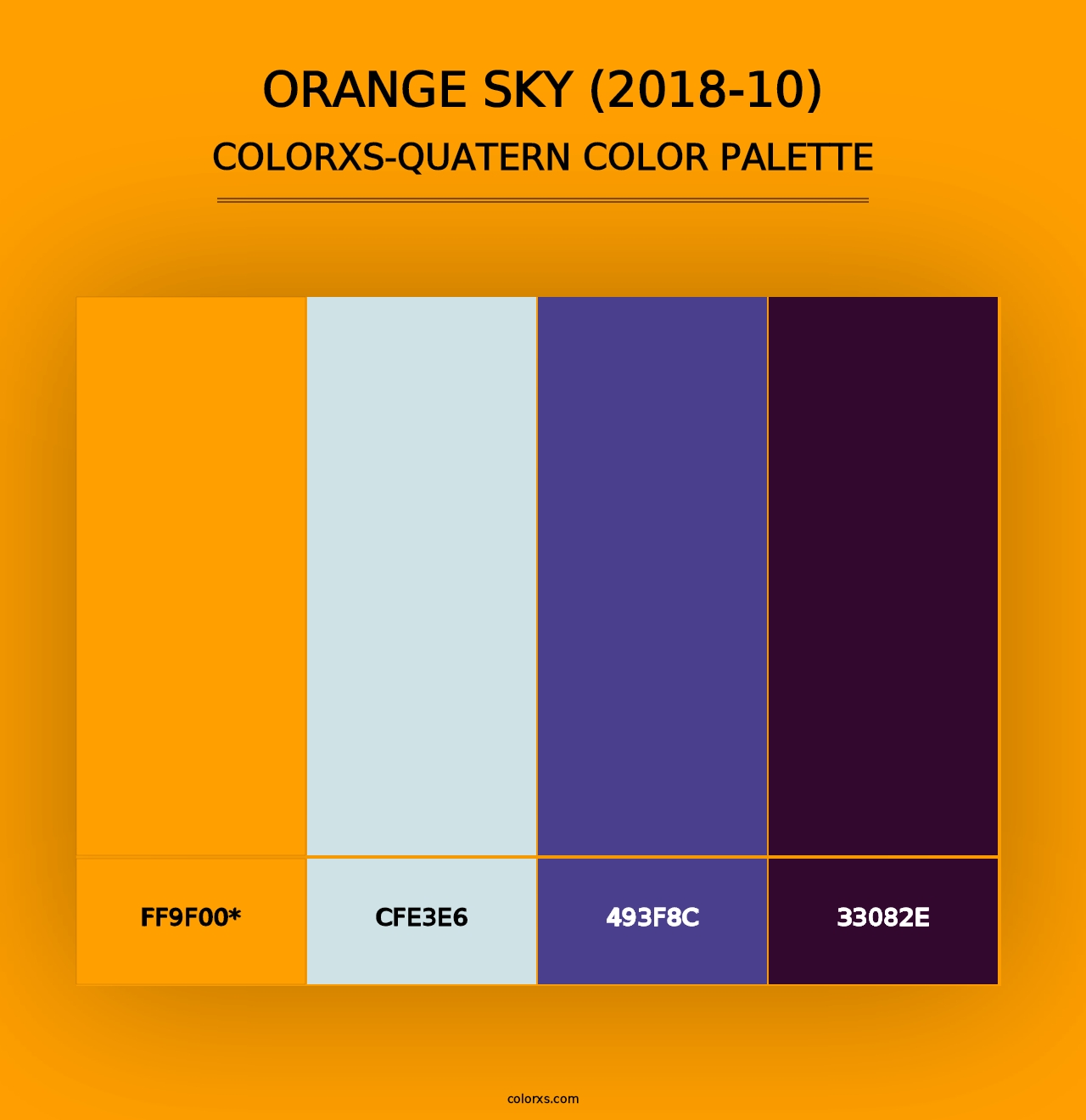 Orange Sky (2018-10) - Colorxs Quad Palette