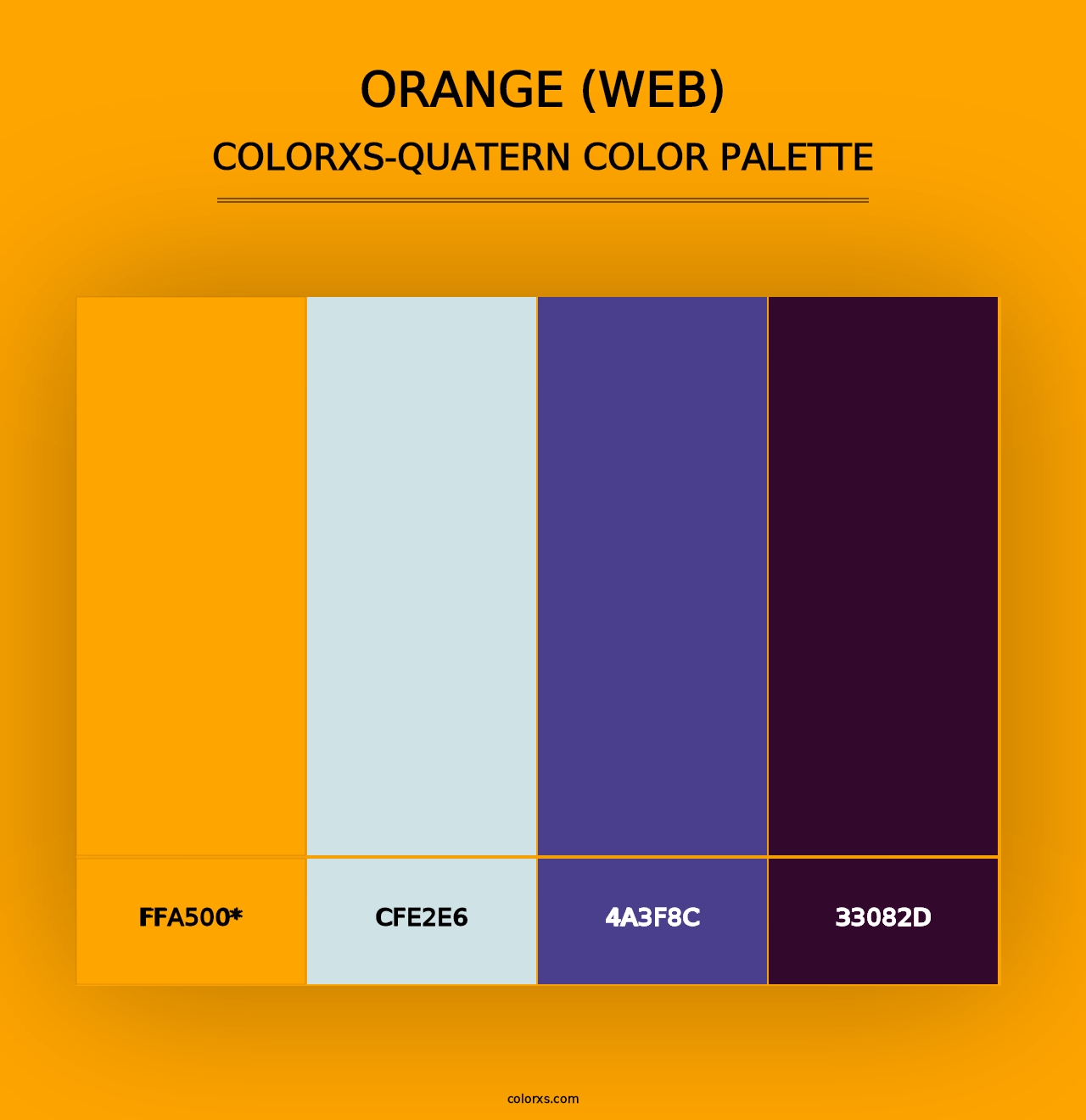 Orange (Web) - Colorxs Quad Palette