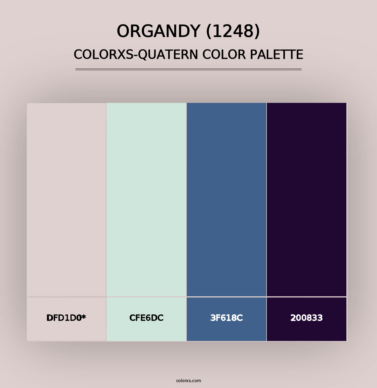 Organdy (1248) - Colorxs Quad Palette