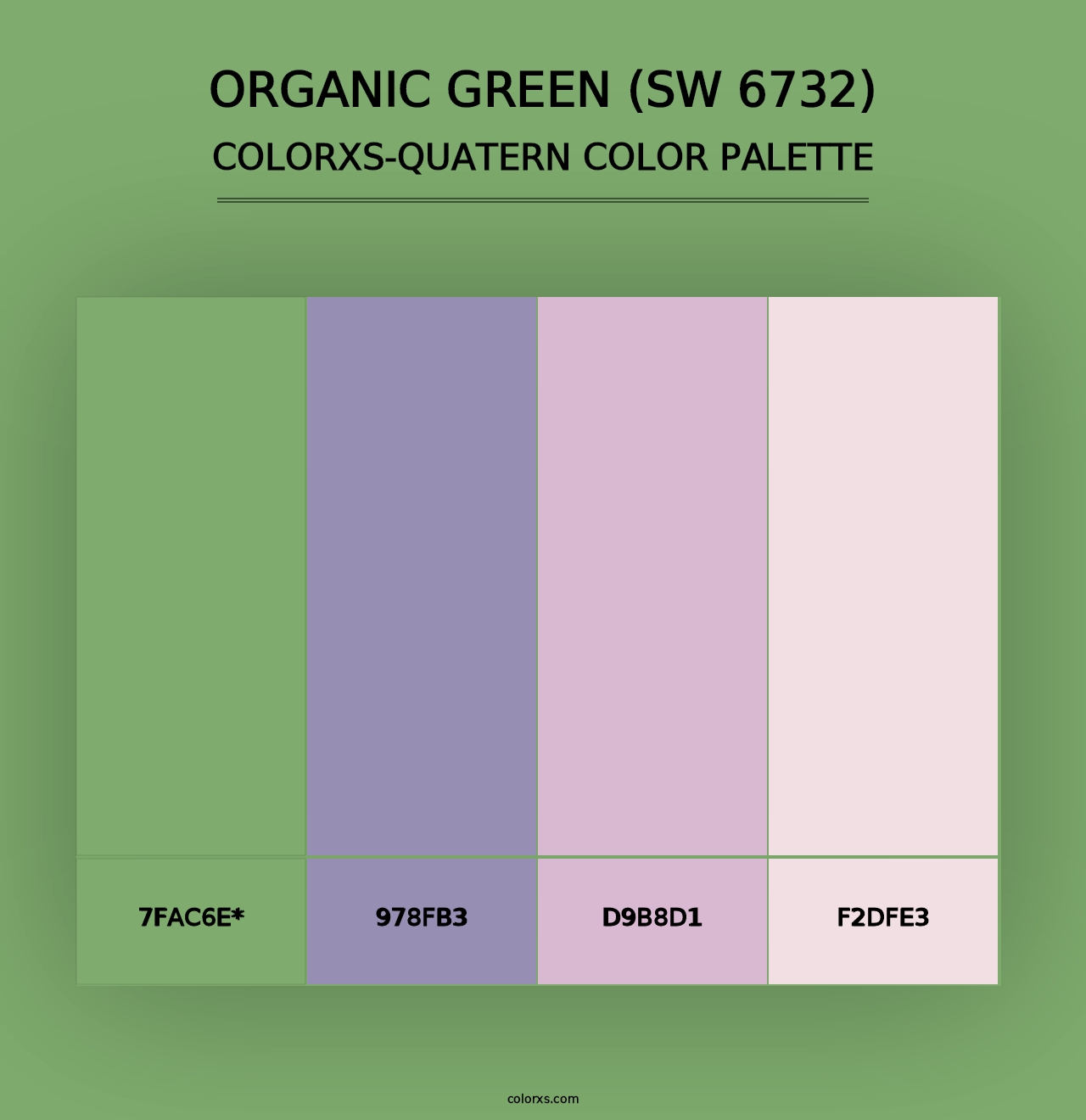 Organic Green (SW 6732) - Colorxs Quad Palette