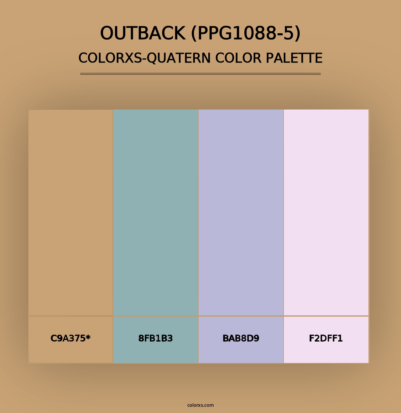 Outback (PPG1088-5) - Colorxs Quad Palette