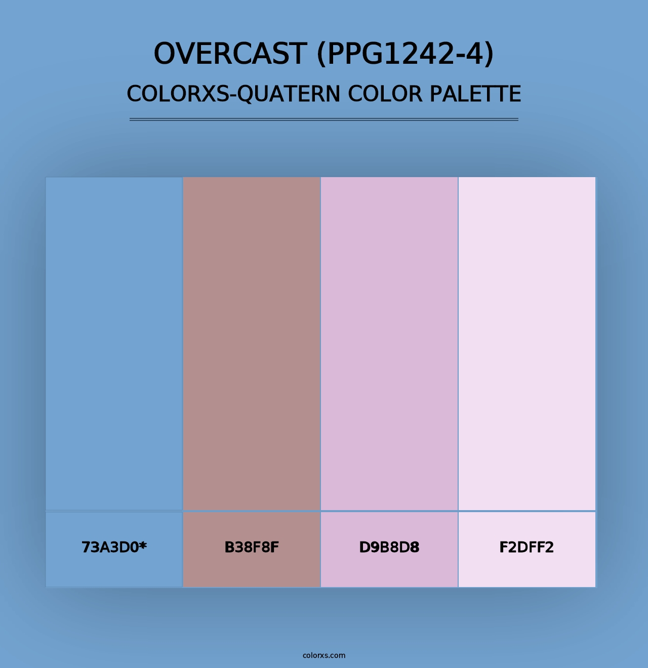 Overcast (PPG1242-4) - Colorxs Quad Palette