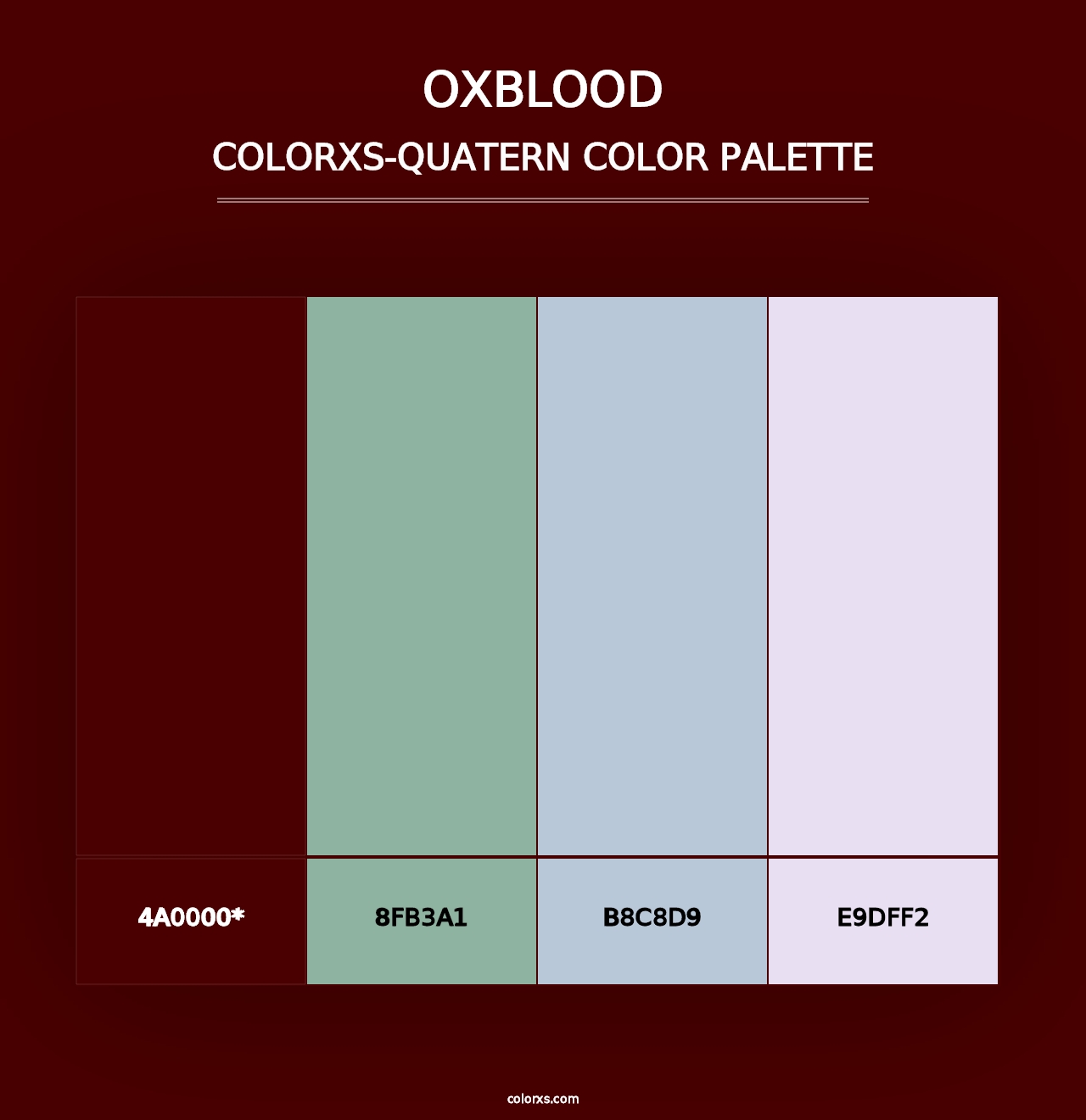 Oxblood - Colorxs Quad Palette