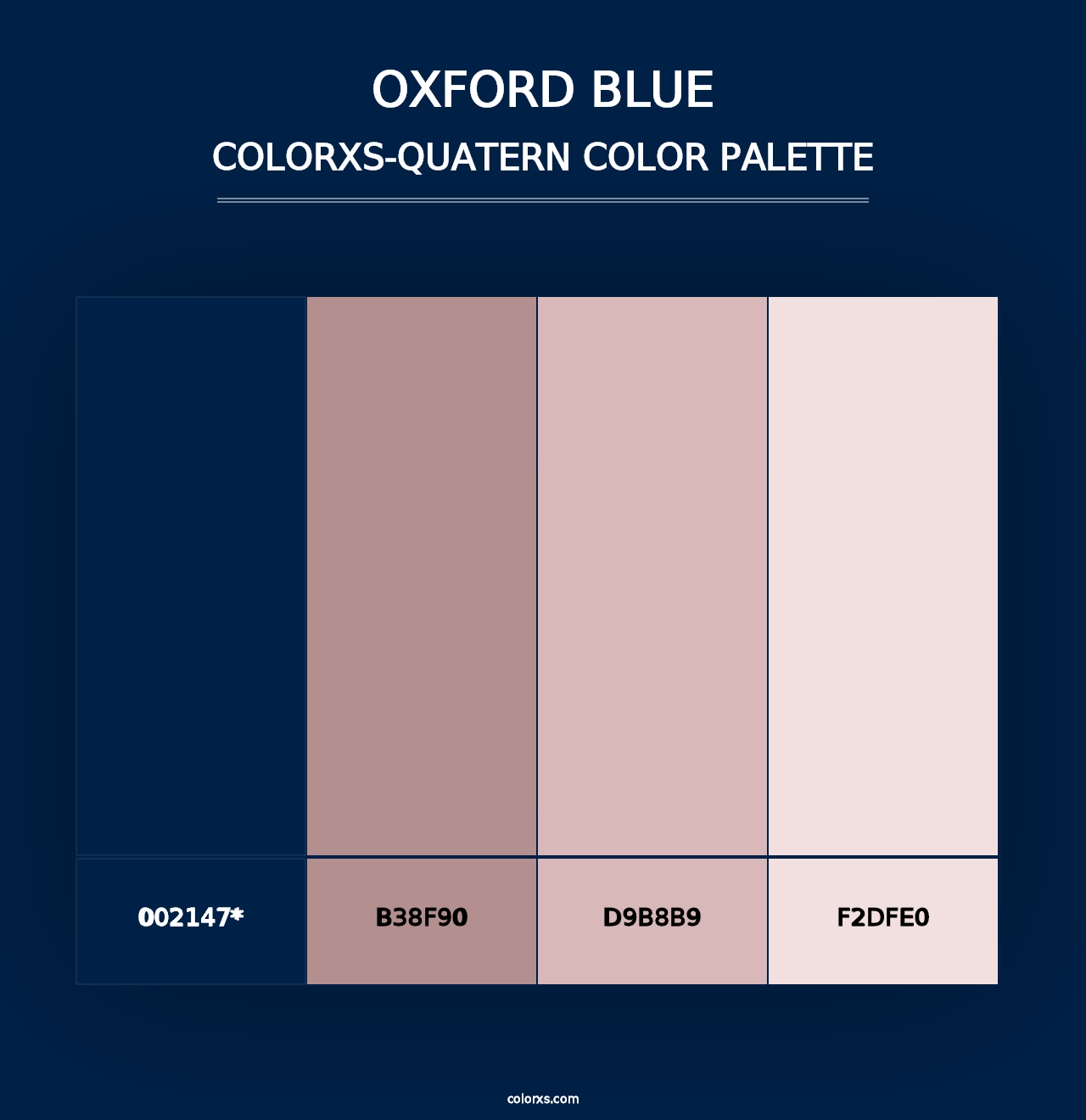 Oxford Blue - Colorxs Quad Palette