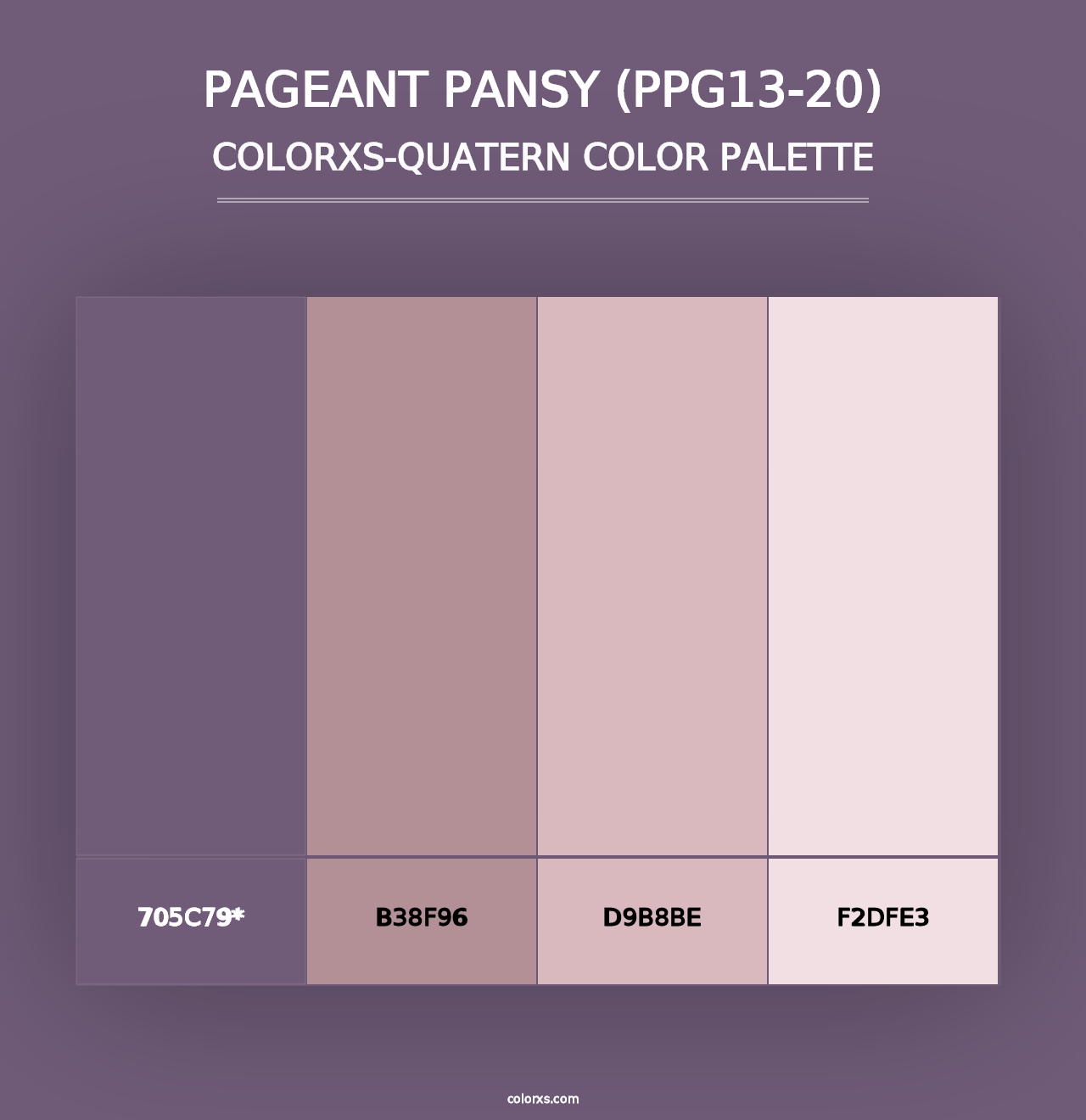 Pageant Pansy (PPG13-20) - Colorxs Quad Palette