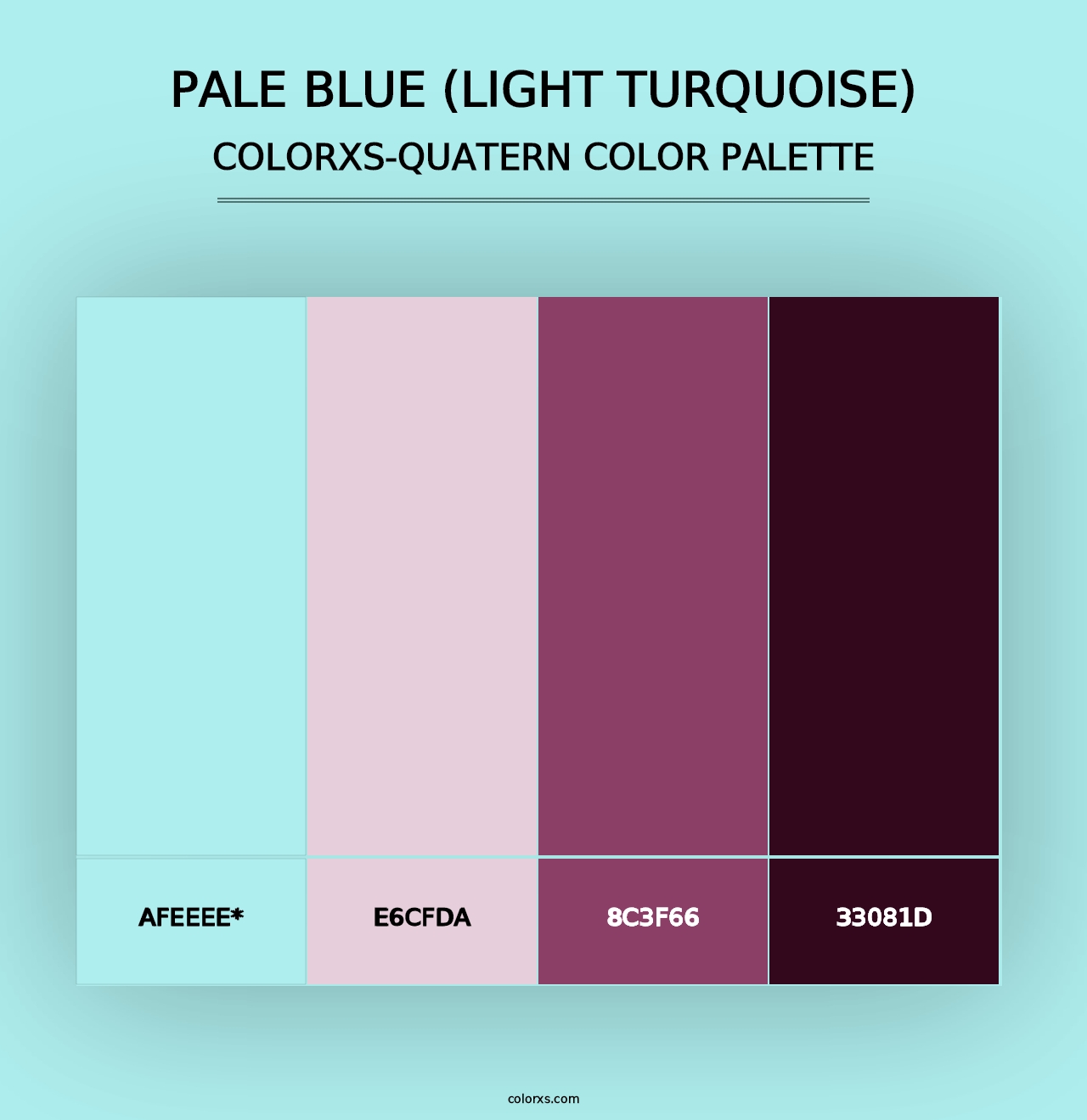 Pale Blue (Light Turquoise) - Colorxs Quad Palette