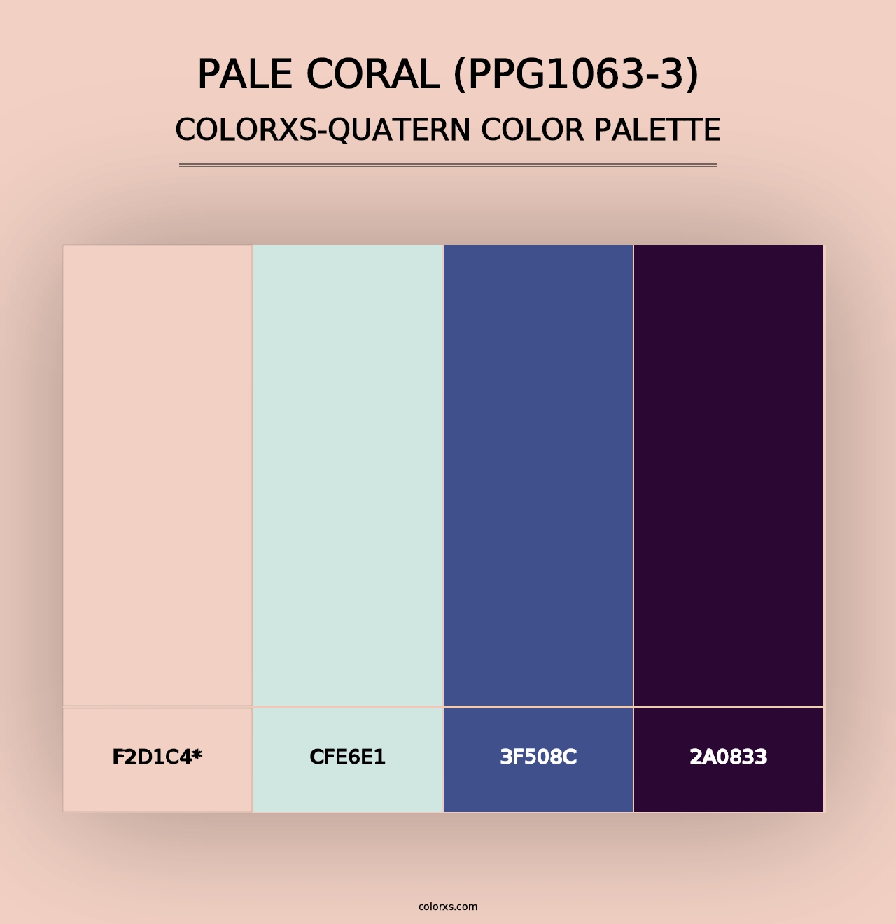 Pale Coral (PPG1063-3) - Colorxs Quad Palette