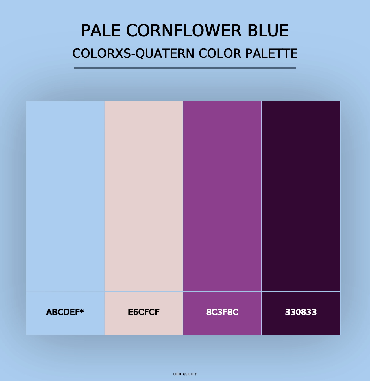 Pale Cornflower Blue - Colorxs Quad Palette