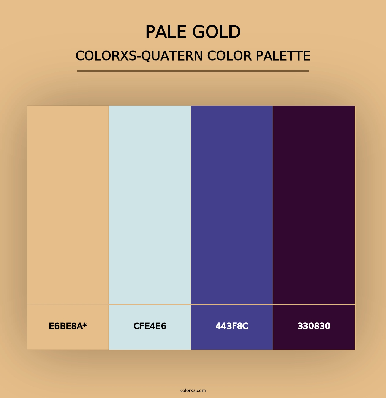 Pale Gold - Colorxs Quad Palette