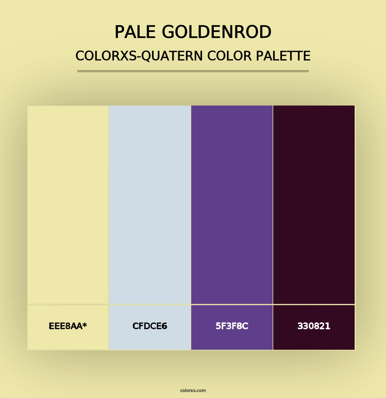 Pale Goldenrod - Colorxs Quad Palette