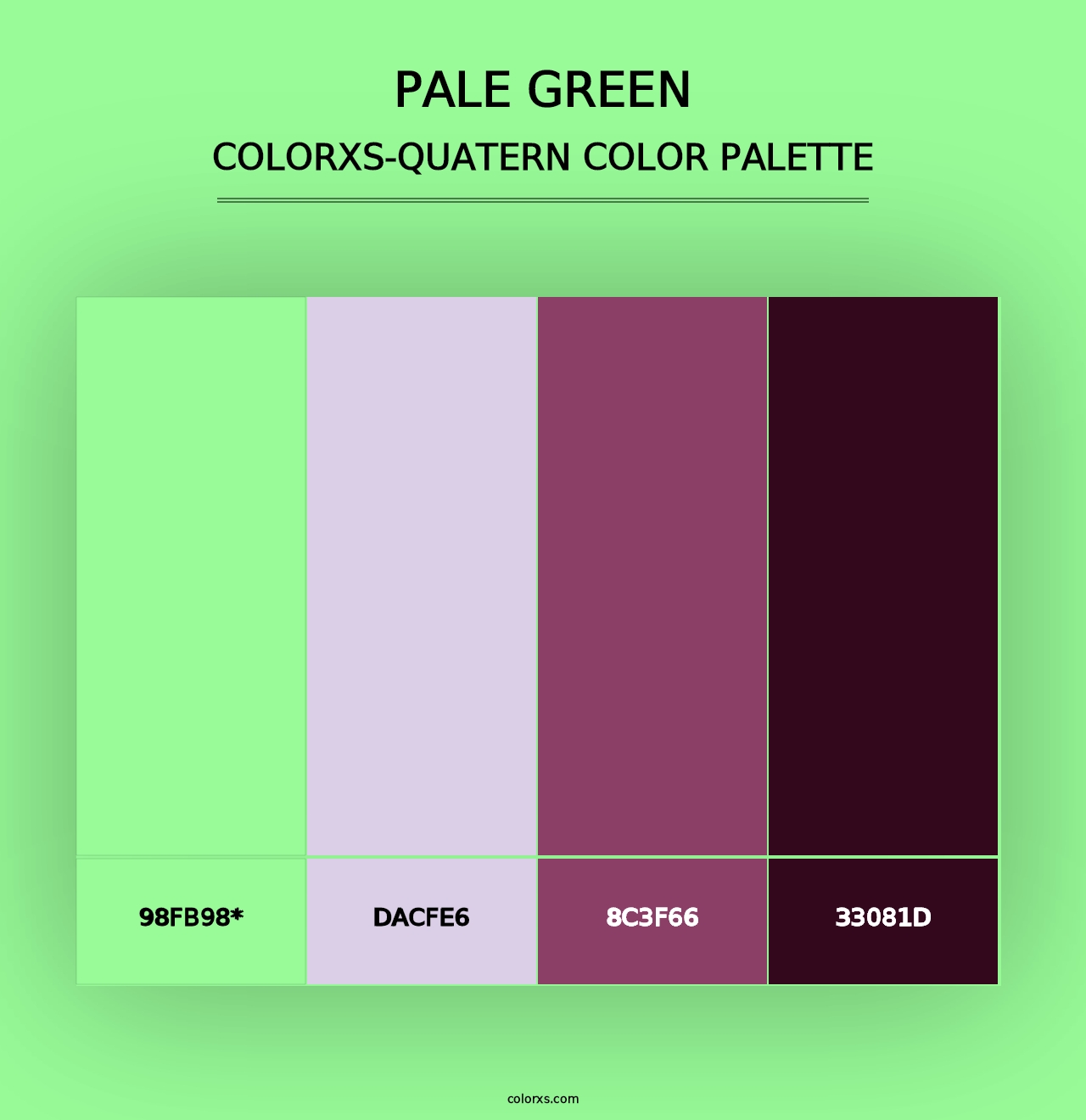 Pale Green - Colorxs Quad Palette