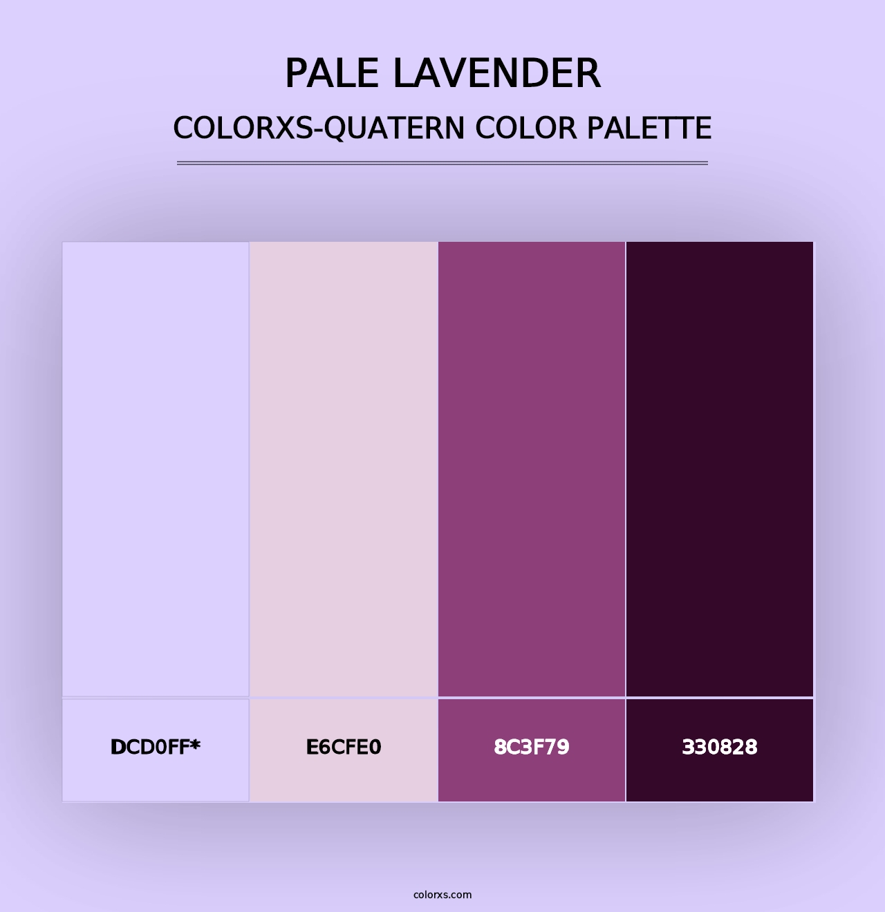 Pale Lavender - Colorxs Quad Palette